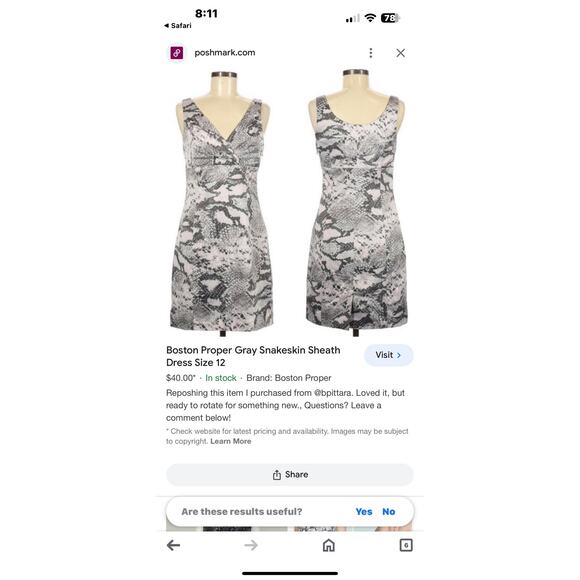 Boston Proper Sheath Dress Women's Size 6 Animal Print Satin Sleeveless Mini - Picture 10 of 15